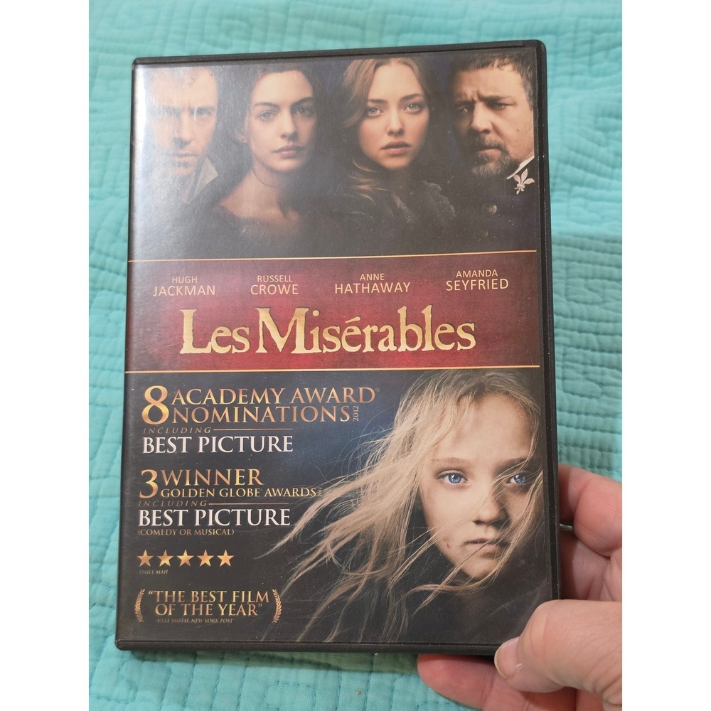 Les Miserables DVD 2012 Musical Movie Hugh Jackman Anne Hathaway PG-13